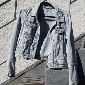 FREE PEOPLE Cropped Denim Jacket